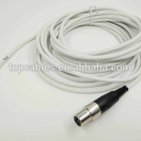 White flexible PVC jacket female to female Mini XLR 3Pin cable assembly